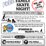 PTA Classic Skate Night. January 12, 2026 from 5-9pm at Classic Fun Center in Sandy.