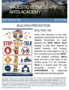 English Flyer for Bullying Prevention