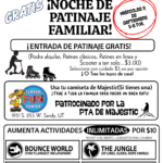 Spanish Flyer for the PTA skate night at Classic Fun Center on September 9th from 5-8pm. Free admission for skating.